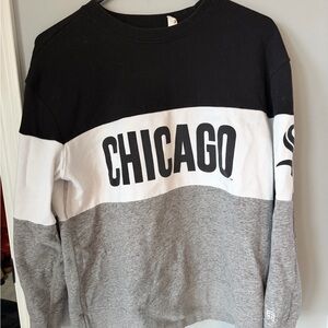 Chicago Colorblock Crewneck Sweatshirt - Black, White & Gray